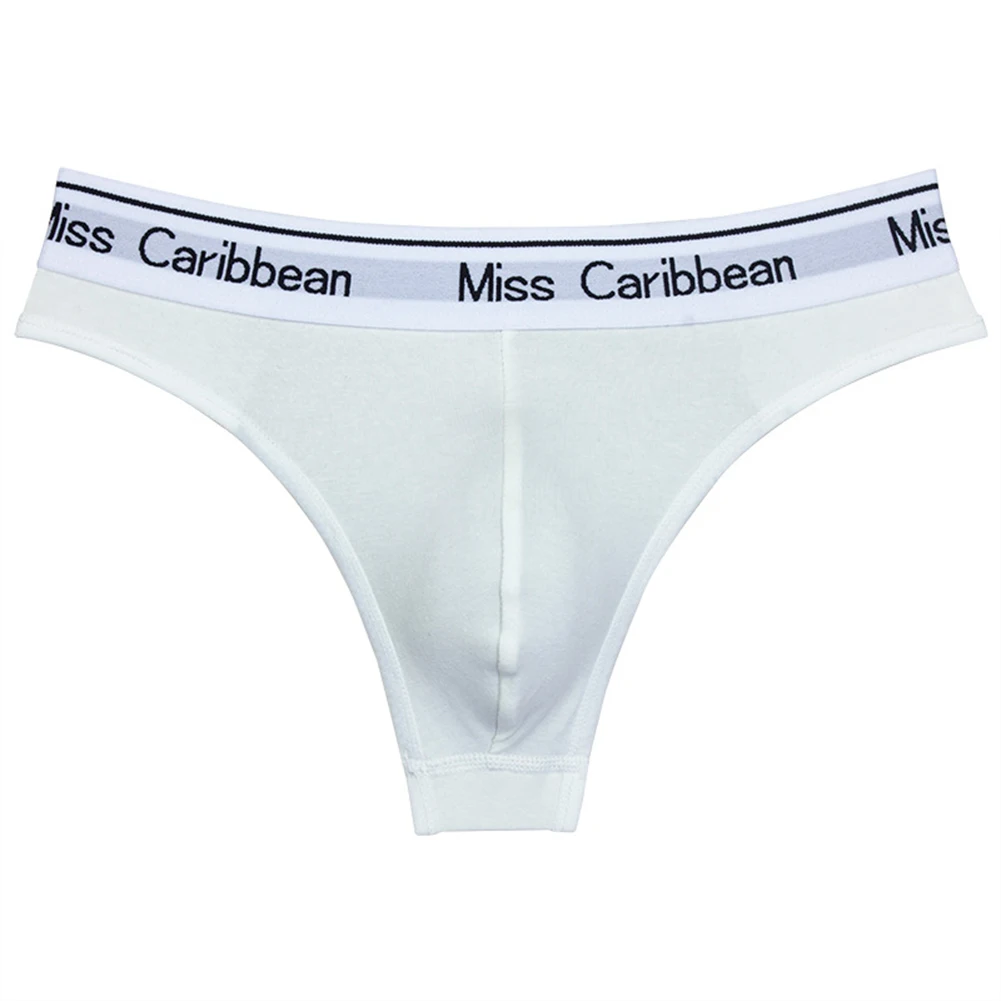 

Sexy Men's Sports Bikini Briefs Breathable Cotton G-strings Thongs Low Waist Underwear Man Panties Lingerie