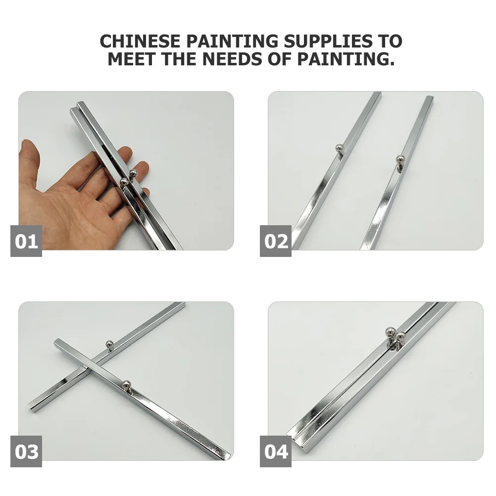 زوج واحد من ثقالة الورق المعدنية بتصميم مستطيل عتيق لمكتب الخط وأوزان الورق وحامل سطح الطاولة الآمن #2