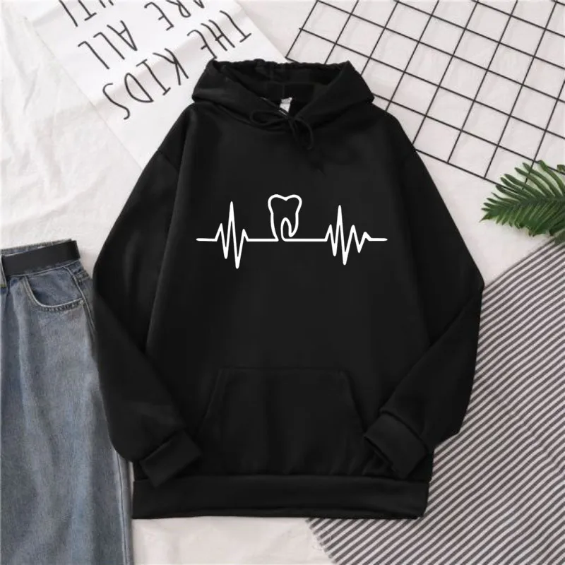 Heatbeat Hoodie Graphic Tooth  - đánh giá và giá Winter Clothing Drawing