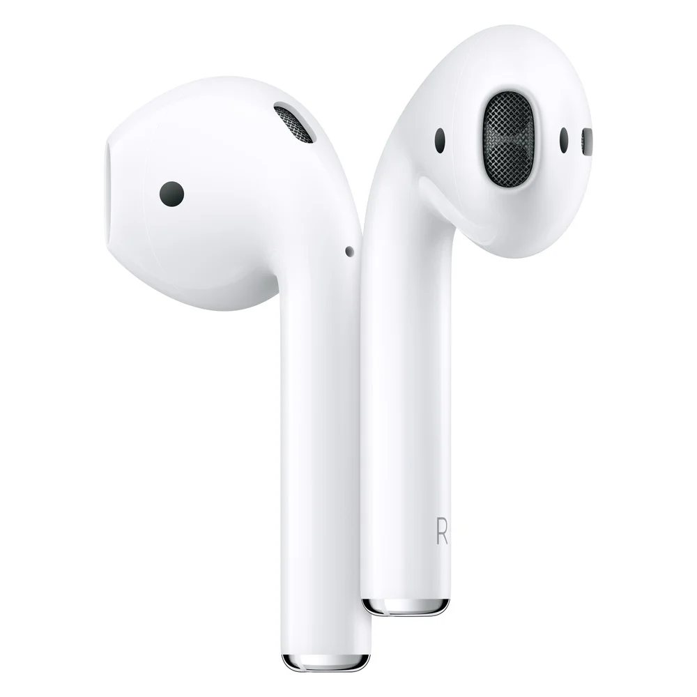 سماعة أذن Apple AirPods الجيل الثاني من سماعة بلوتوث لاسلكية مع صندوق شحن لاسلكي شريحة H1 لهاتف IPhone الأصلي المجدد