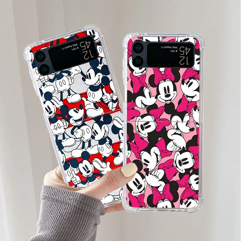 Phone Case for Samsung Galaxy Z Flip5 Z Flip 4 ZFlip3 Z Flip 3 5G zflip Clear Soft Air Cover Disney Mickey Mouse