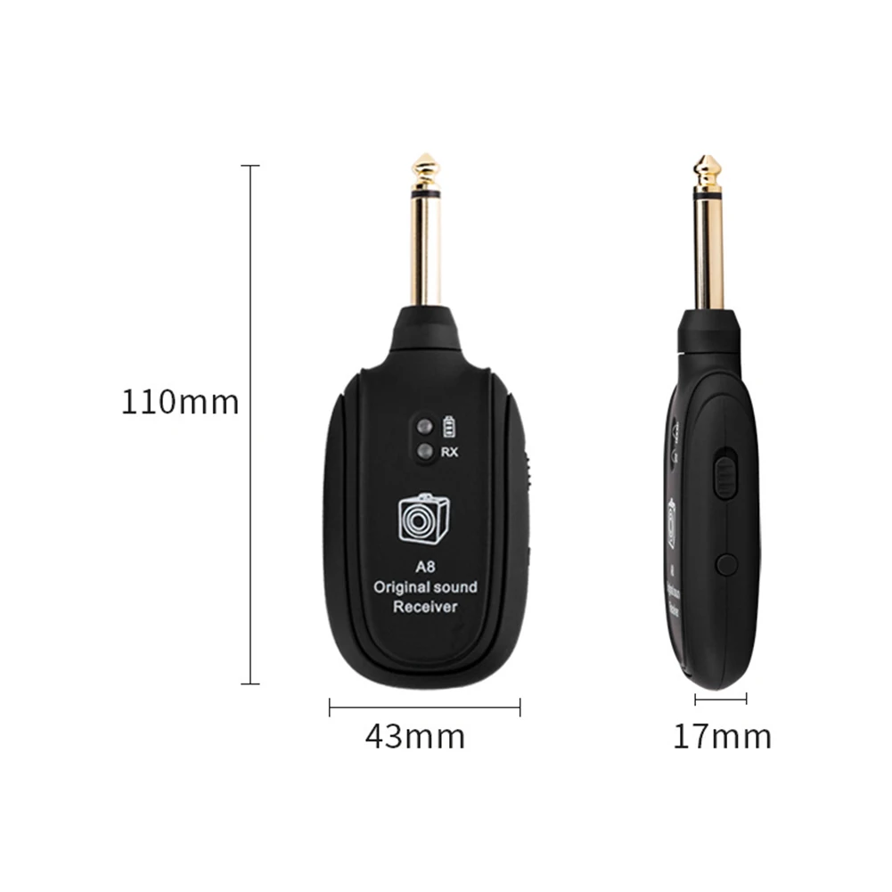 A8 Wireless Guitar System Electric Guitar Pickup Audio Transmitter Receiver for Electric Guitar Bass Violin Guitar Accessories