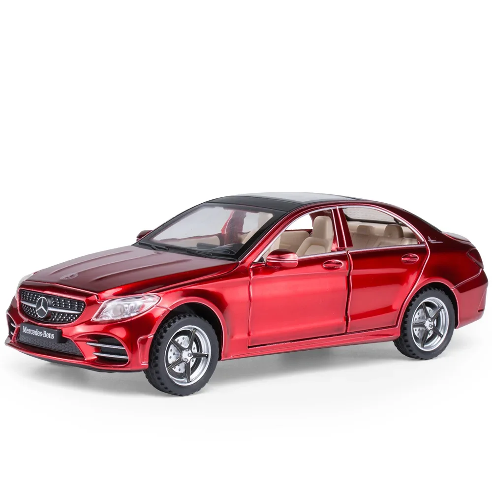 1:32 Mercedes Benz C260 Simulation Metal Toy Vehicles Model Alloy Children Toys Collection Gift Car Kids 6 Open Door A54