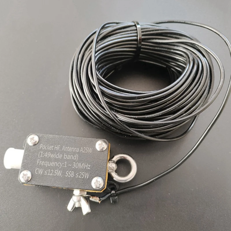 Pocket HF. Antenna A25 1-30Mhz Frequency Band Shortwave Antenna Wideband End-Fed Halfwave Antenna V Horizontal Antenna