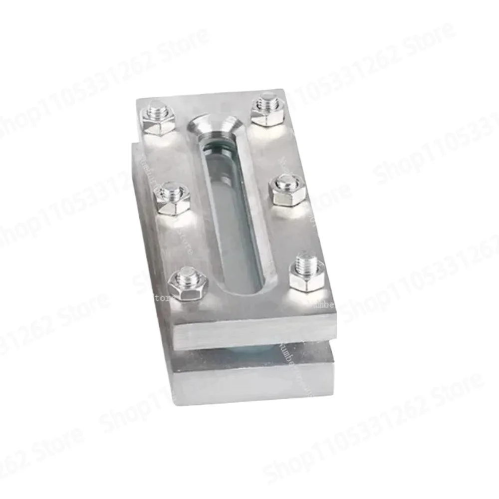 304 Stainless Steel Sight Glass Rectangular Level Gauge with Flat Welded Design for Liquid Observation 1000*80 450 * 80  MM