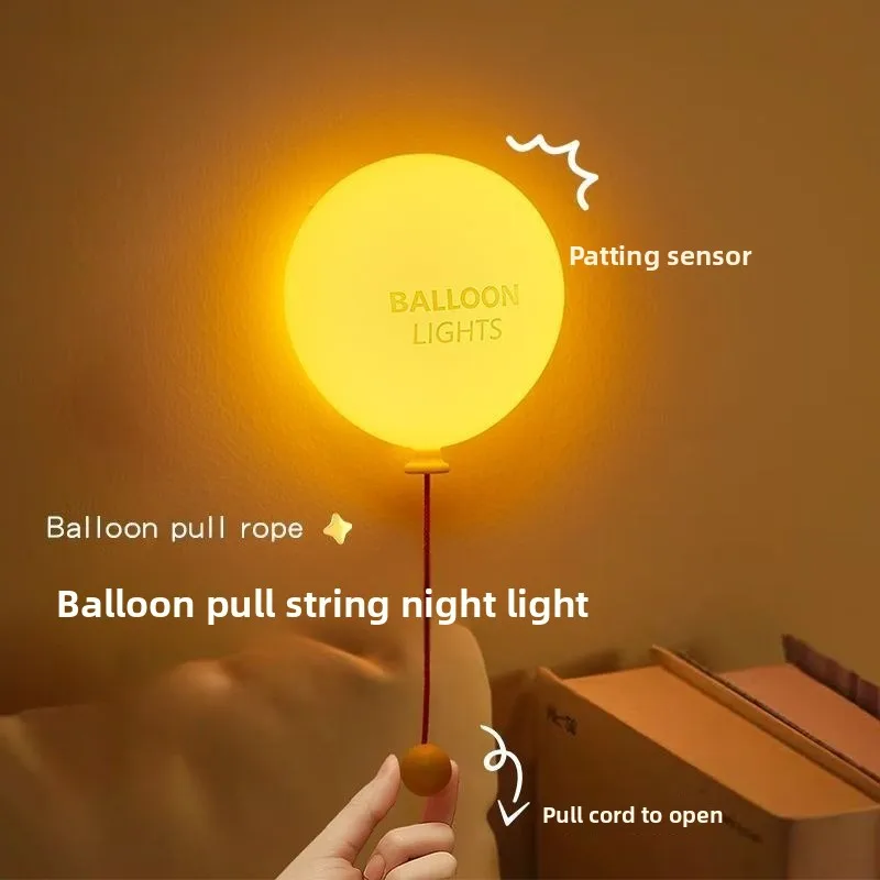 クリエイティブバルーンスリーピングナイトライトベッドサイドランプ寝室子供部屋に最適誕生日プレゼント屋内照明器具