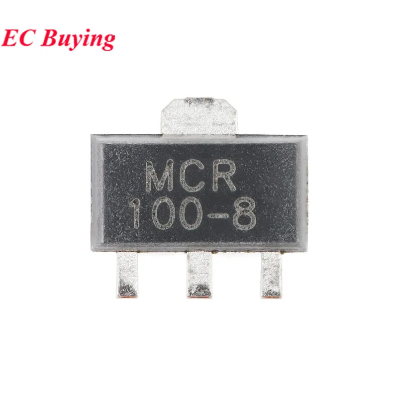 50pcs/5pcs MCR100-8 MCR 100-8 MCR100 SOT-89 SCRs 600V 0.8A 800mA Silicon Controlled Rectifier Thyristor New Original