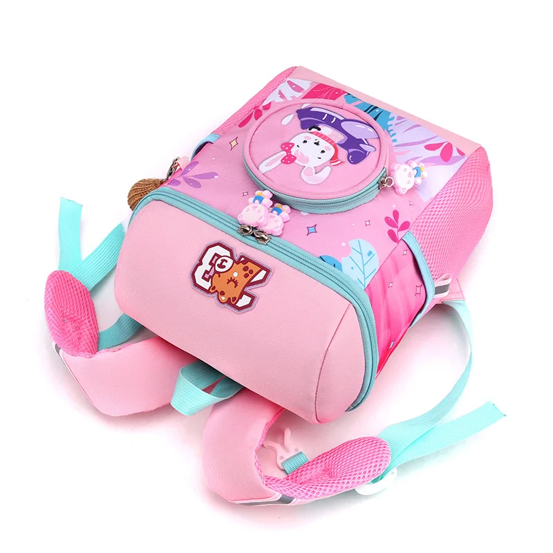 Mochila Ortopédica Impermeável, Jardim de Infância Sacos Escolares para Meninas, Bebê Princesa Coelho Satchel, Moda Meninos, Novo