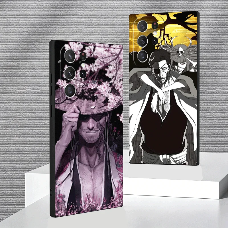 Soft Phone Case For Samsung Galaxy S24 S25 S26 Ultra Bleach Kyoraku Shunsui S23 S22 Plus S21 FE S20 + Edge Black Cover Shell