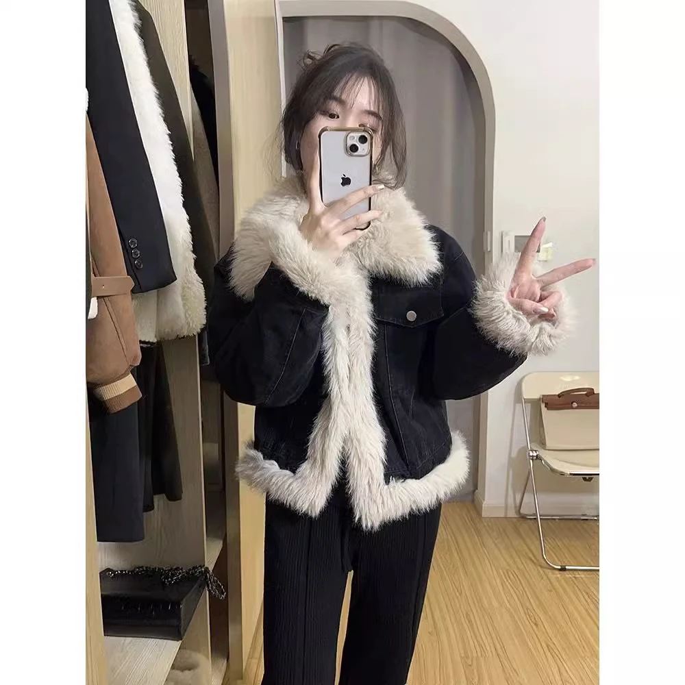 

Tweed Jacket Vintage Fashion Suit Outwear Woman Womens Spring Leather Tailored Durable Embroidered Artistic V-Neckcollar Minimal