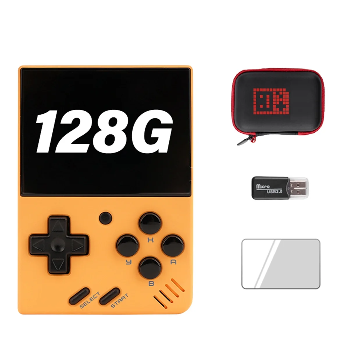 

TYMQ For MIYOO MINI V4 Retro Handheld Game Console 128G Portable Video Game Player 2.8 Inch Linux System OCA Game Console C
