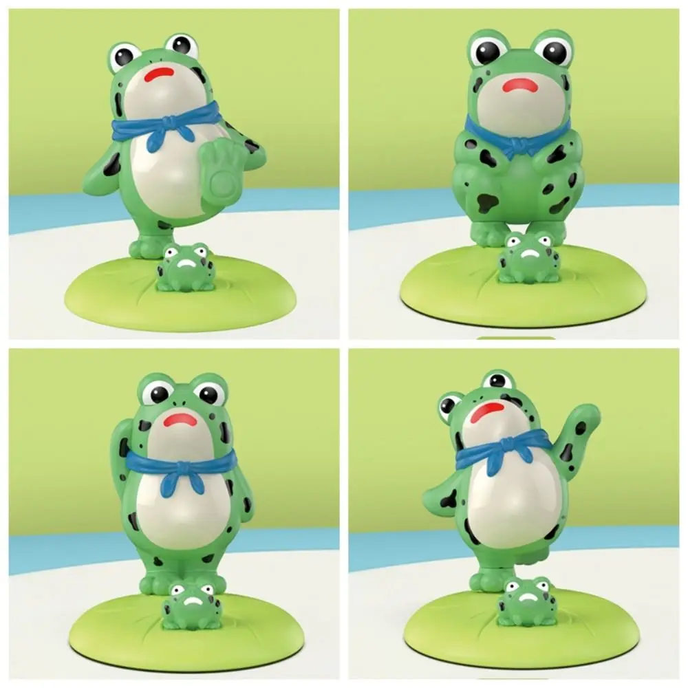 PVC Doll Sad Frog Phone Holder Desk Decor Support Green Frog Mobile Phone Stand Portable Cartoon Cell Phone Bracket