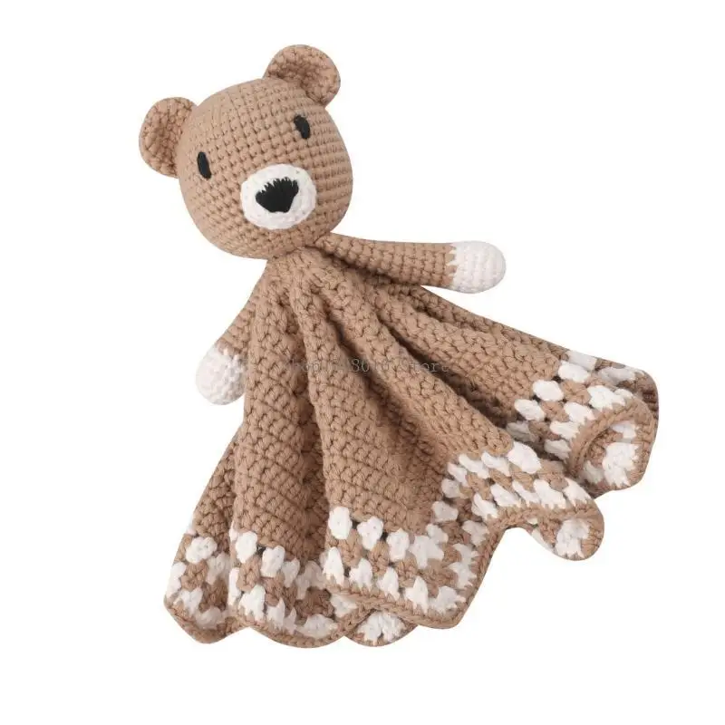  Infant Soothing Towel Crochet Animal Burping Cloth Helps Calm for Baby Toddlers