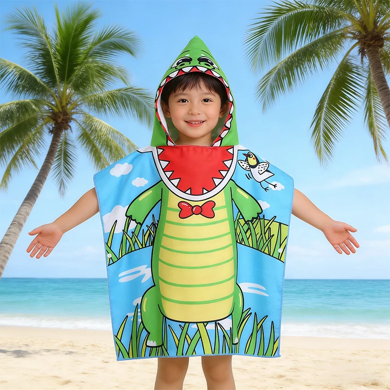 Summer baby and children's bathrobes sports quick drying absorbent wipes portable travel beach towels