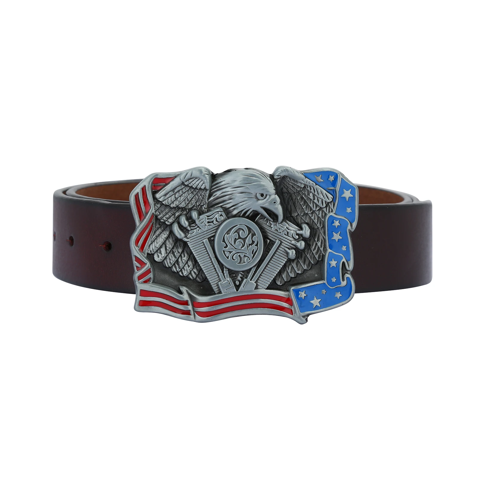 

Western Denim Zinc Alloy Fashion Attitude Buckle With Jeans Leather Belt