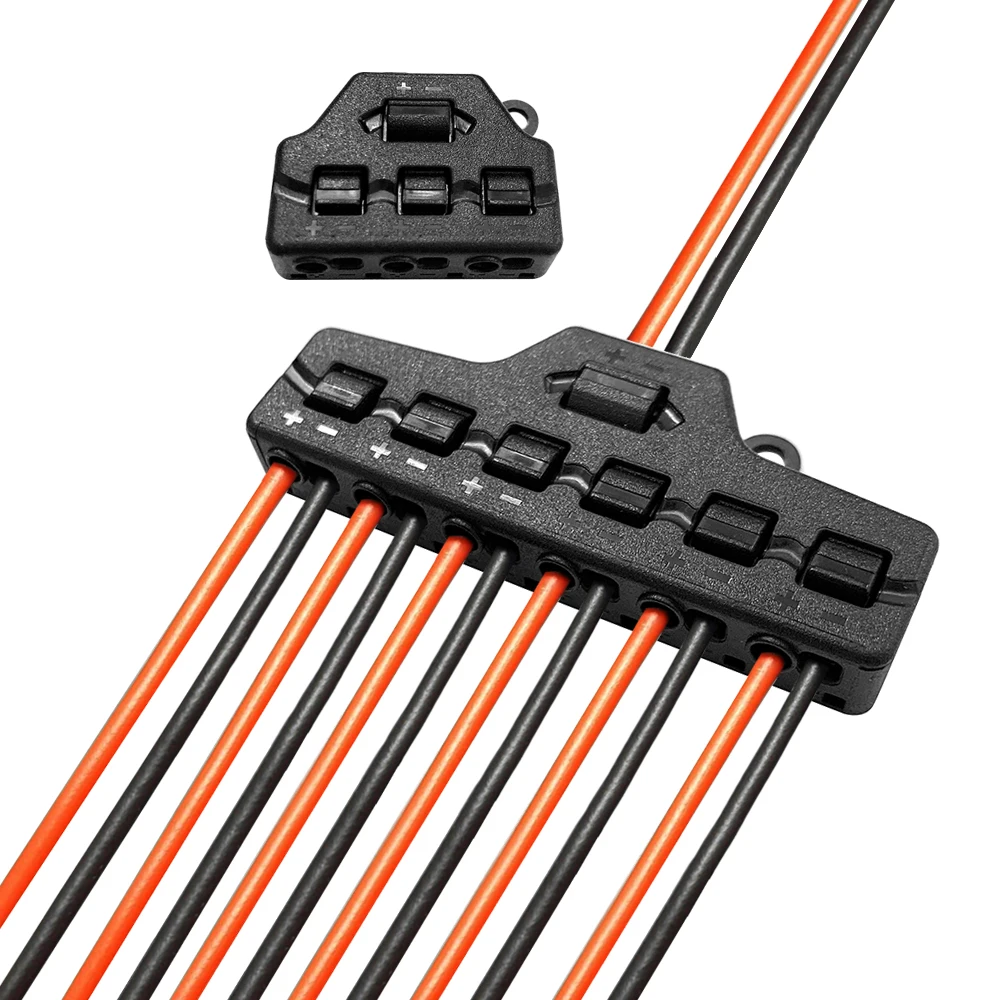 YRMSF 3/6 พอร์ต Quick Splitter ตัวเชื่อมต่อสายไฟบ้านไฟฟ้าแรงดันไฟฟ้าต่ํา Wire Splitter Terminal Block เหมาะสําหรับ LED DIY