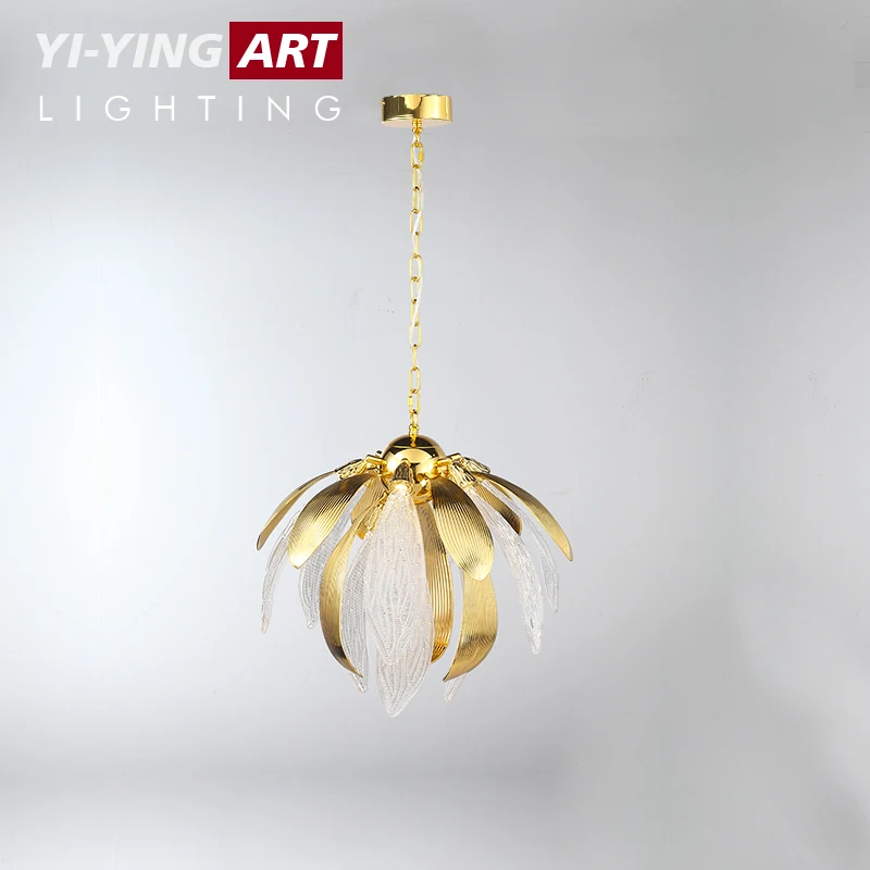 Dandelion Chandelier French Light Luxury All Copper Villa Designer Milan Exhibition Art Creative Restaurant Light