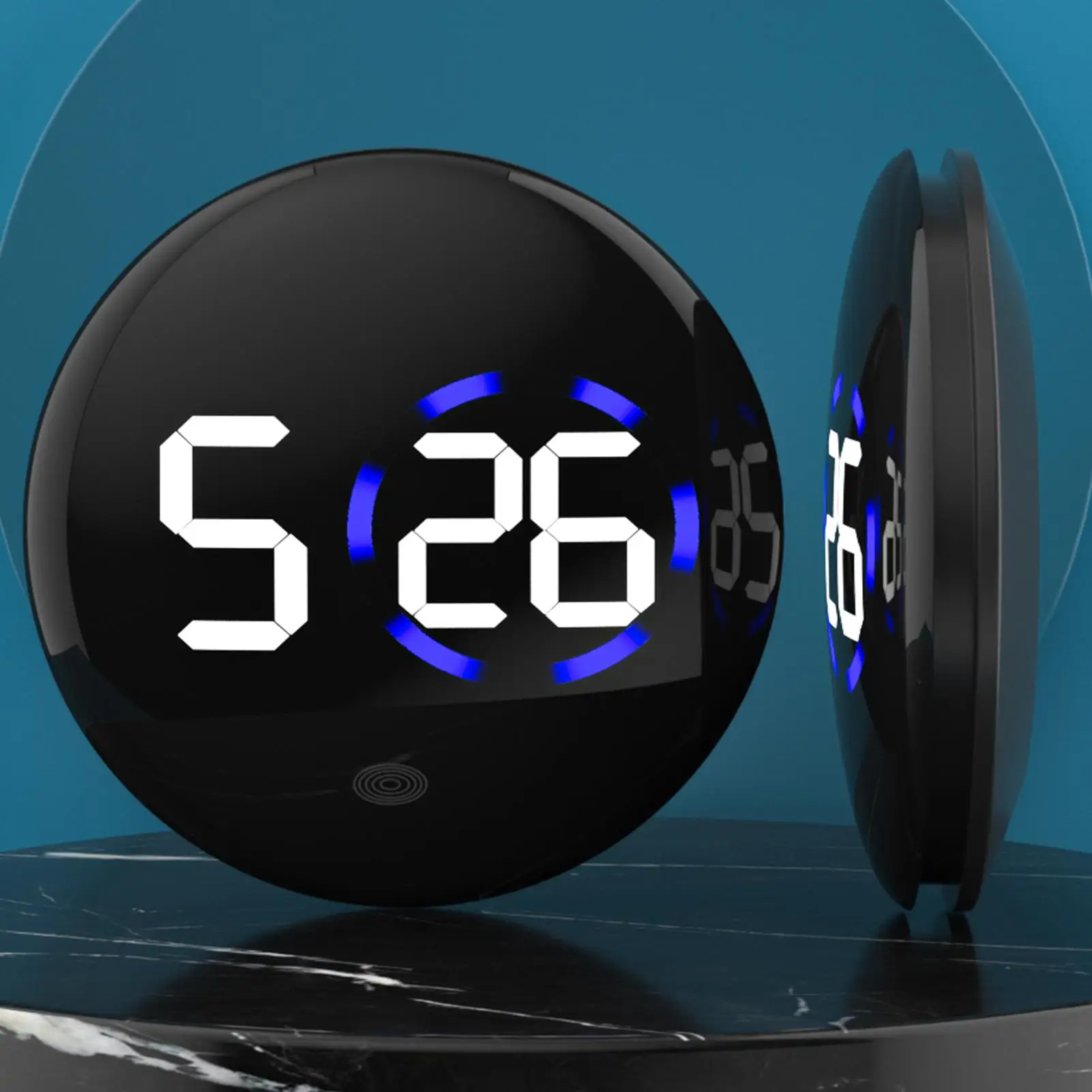 Stick on Clock Electronic Digital Display Cooking Timer Electric Vehicle Dashboard Car Adhesive Clock for Easy Sticking