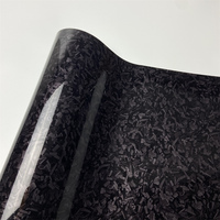 Glossy Black Forged Carbon Vinyl Wrap Auto Motorcycle Self-Adhesive Sticker Forged Carbon Car Body Film Tuning Wrapping Foil