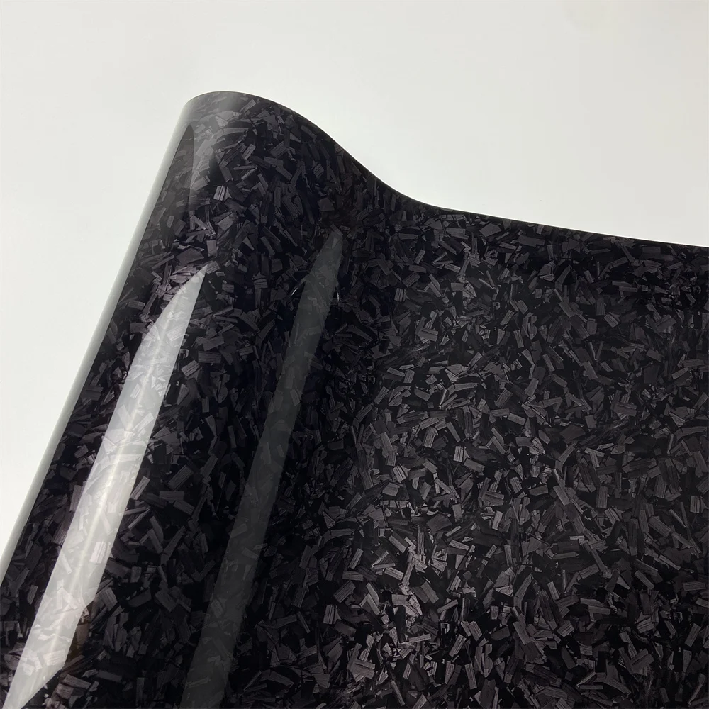 Glossy Black Forged Carbon Vinyl Wrap Auto Motorcycle Self-Adhesive Sticker Forged Carbon Car Body Film Tuning Wrapping Foil