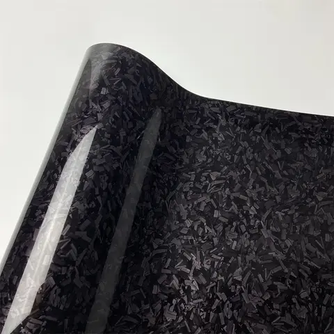 Glossy Black Forged Carbon Vinyl Wrap Auto Motorcycle Self-Adhesive Sticker Forged Carbon Car Body Film Tuning Wrapping Foil