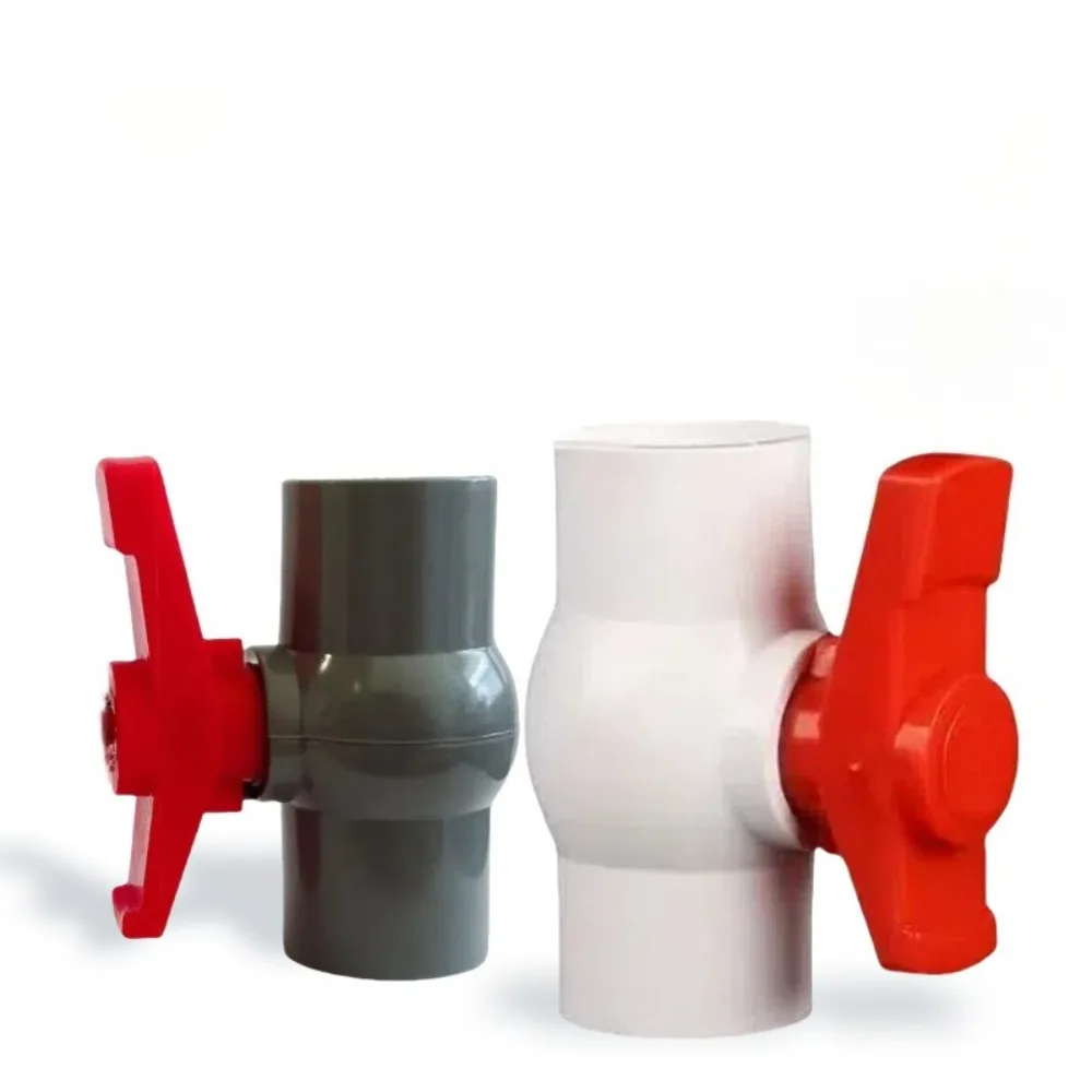 20/25/32/40/50mm Thread and Socket Type Pipe PVC Valve Agriculture Garden Irrigation Fittings 1Pc