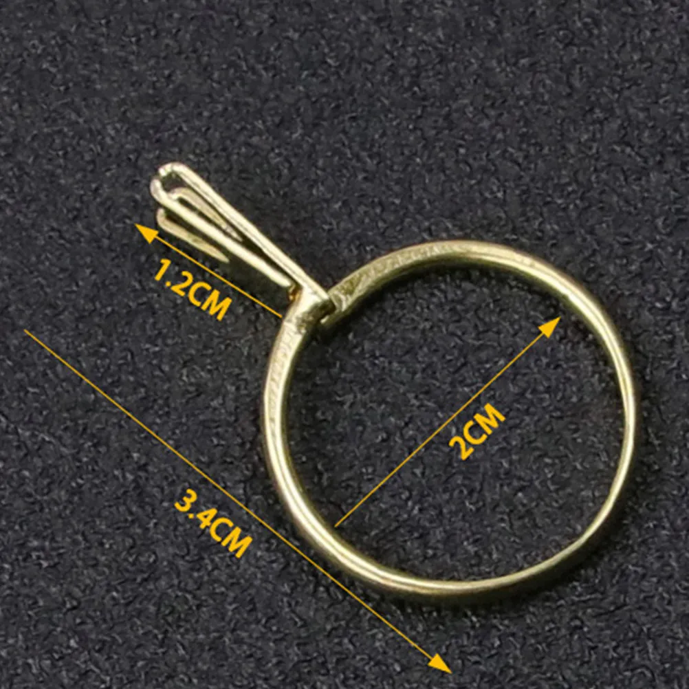 4Pcs Ring Try-on Tool Premium Stainless Steel Ring Fit Clamp for Jewelry Shops Diamond Gemstone Sizing Display Holder Easy Snap
