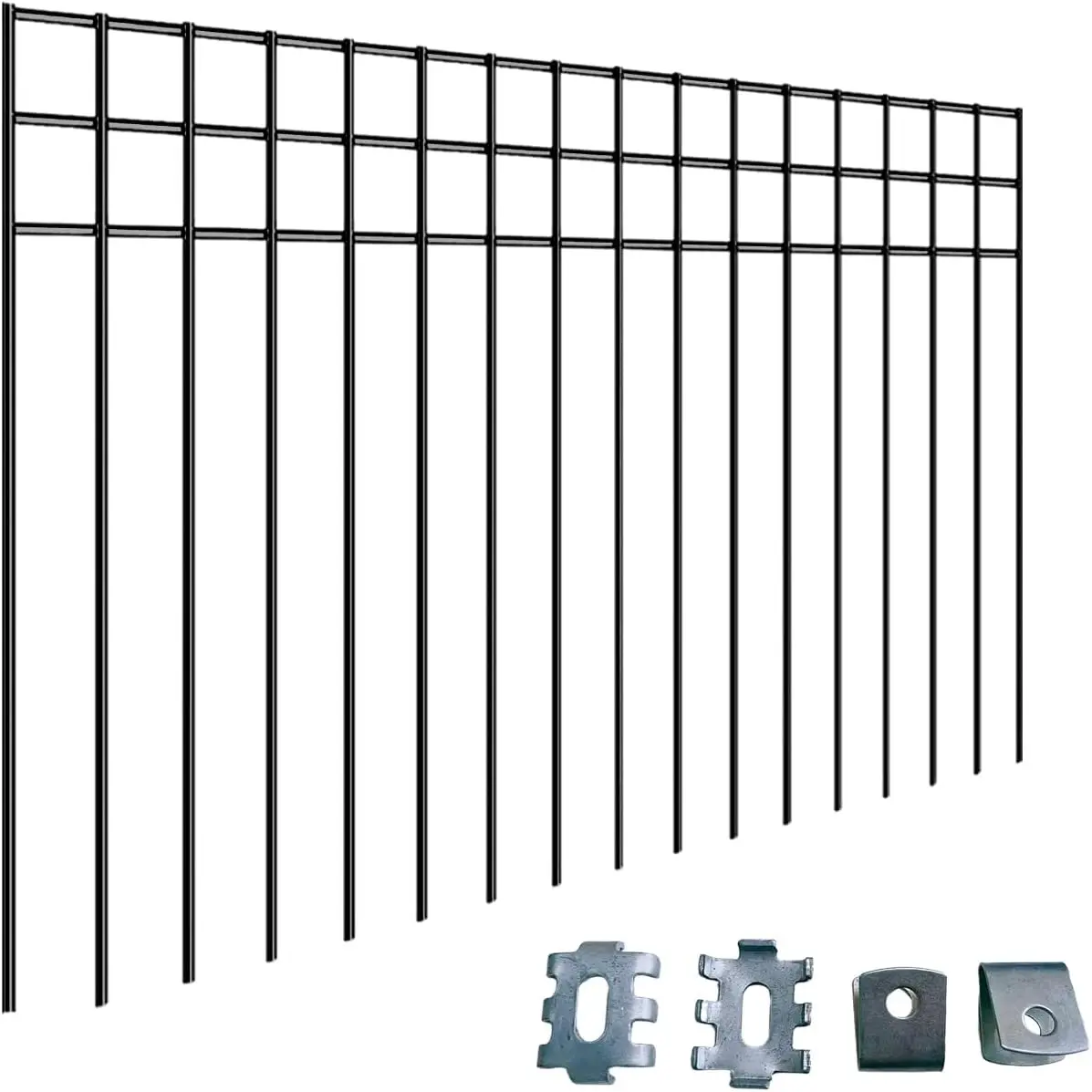 

10-Pack No Dig Animal Barrier Fence, 24x15-inch Black Underground Fence for Dogs, Rabbits, Groundhogs, Outdoor Garden Protection