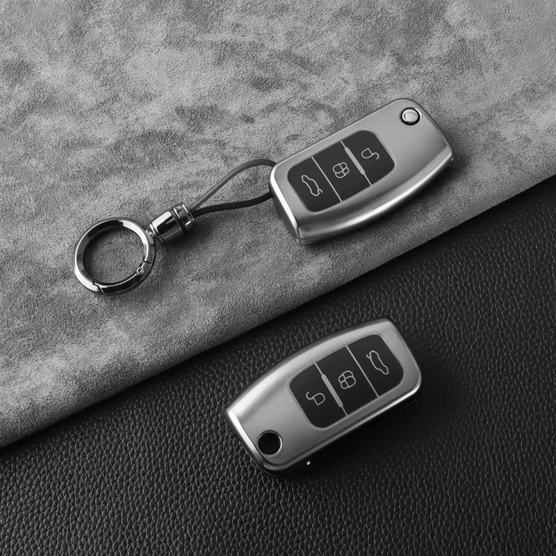 TPU-Auto-Klappschlüsselhülle für Ford Fiesta MK7 Focus 2 C-Max Ecosport S-Max Fusion Mondeo Keyless Protector Shell Zubehör – Detail 5