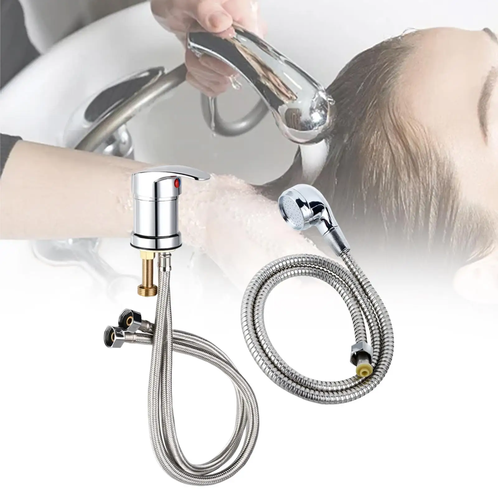 

Sink Faucet Sprayer with 1.2M Hose for Salon Shampoo Bowl Professional Stylish Anti splashing