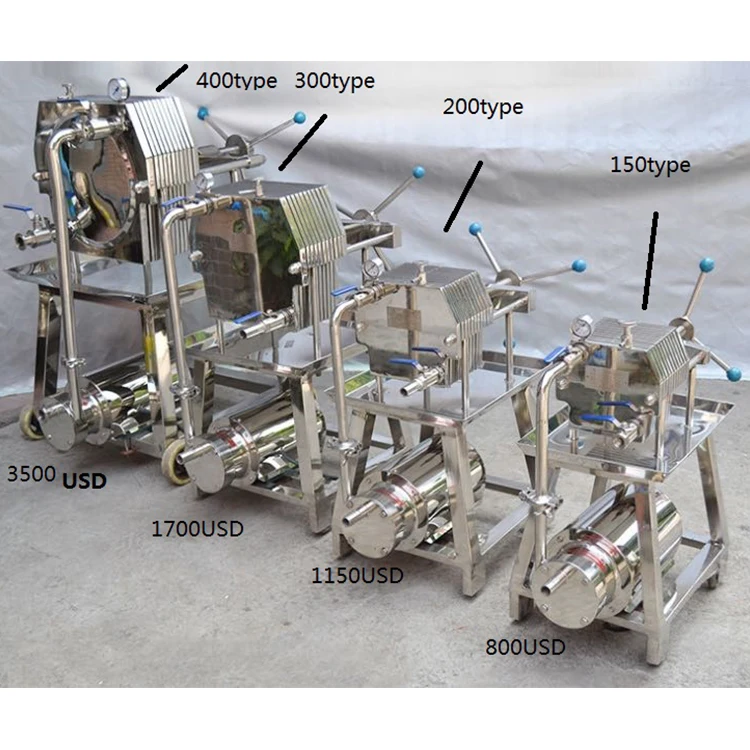 Small automatic platen filter press for beer oil food industrial farms with pressure vessel cores
