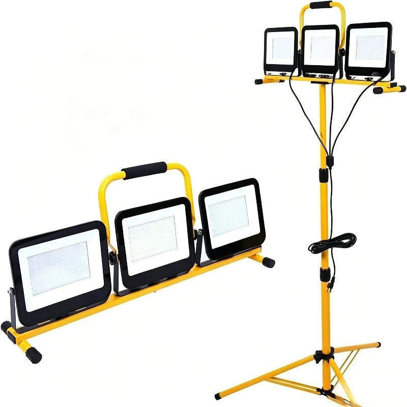 LED Tripod Work Light -  Portable Flood Light with Adjustable Stand (IP66 Waterproof for Construction/Events)