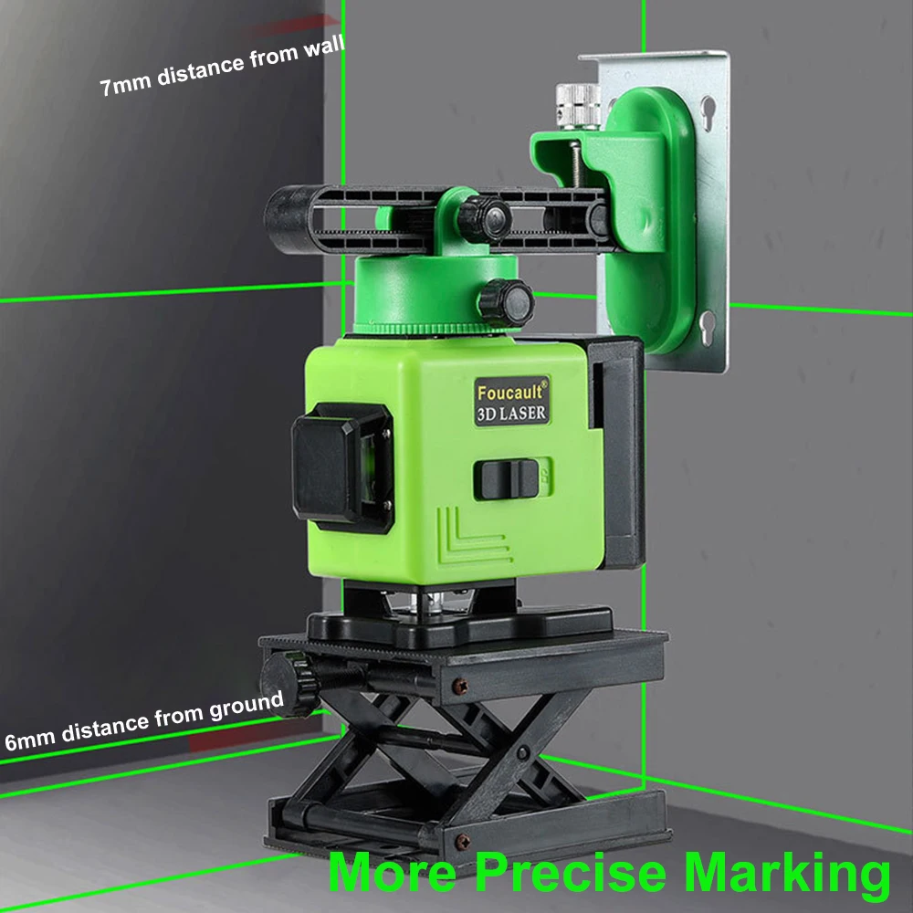 Imagem -03 - Nível Laser Verde Remoto Inteligente Auto-nivelamento Horizontal e Vertical Linhas Cruzes 3d 4d 12 Linhas 16 Linhas