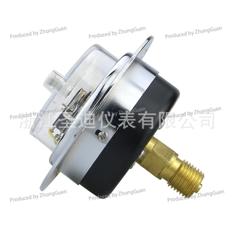 Yx60zt Axial Electrode Pressure  with Flange, Industrial Magnetic-assisted Axial Flange Vibration-resistantSteel Pressure Gauge