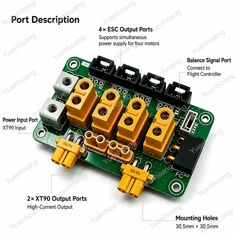 1Set PDB Module For Quadcopter - огляд і ціна Drone Battery Connector