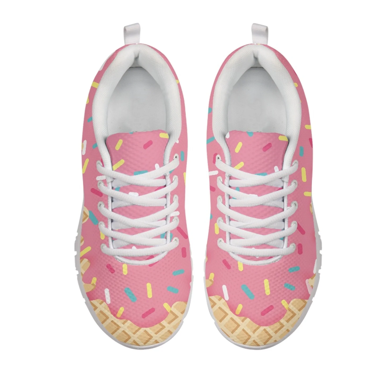 Coloranimal Ice Cream Sprinkle Print Breathable Running Sneakers for Men Mesh & EVA Sole Running Shoes 2026 Trending