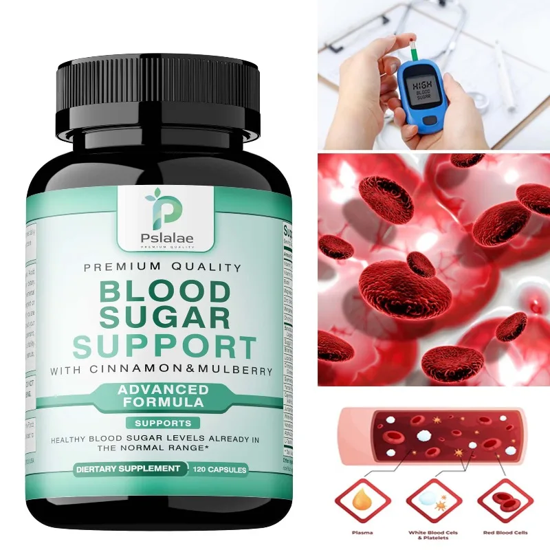 Blood Sugar Support Capsules - with Cinnamon - To Support Healthy Blood Sugar Balance, Improve Metabolism & Immune Function