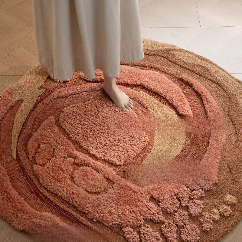 

Akiye Secret Realm, Round Carpet Living Room Handmade Wool 2025 New Medieval