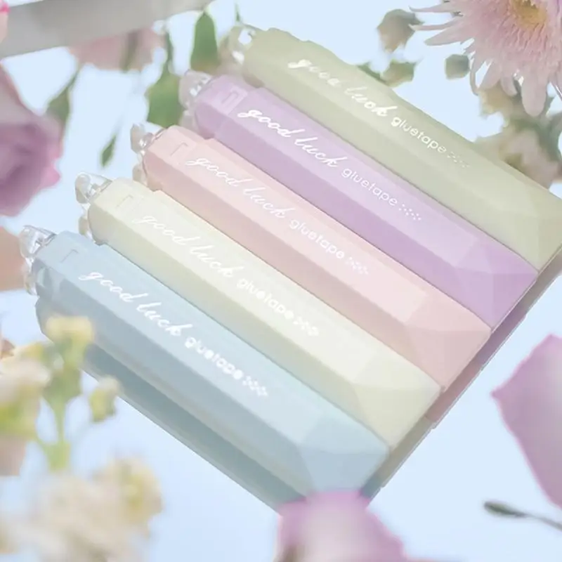 

G6KF 4 шт. клейкая лента в горошек 6 мм x 5 м прозрачный клейкий ролик двусторонняя клейкая лента бегун для изготовления для