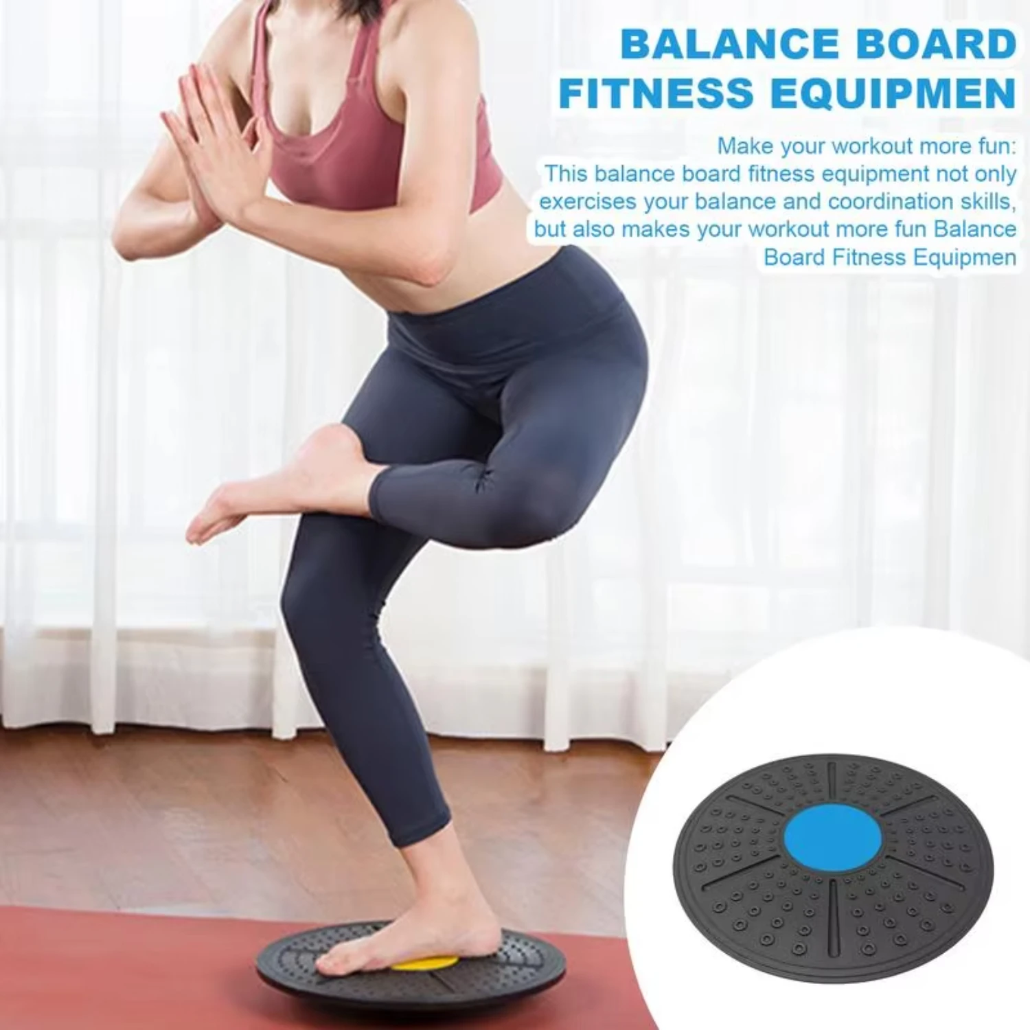 

Yoga Balance Board Degree Rotation Disc Round Waist Twisting Exerciser Fitness Balance Board Waist Twisting Disc