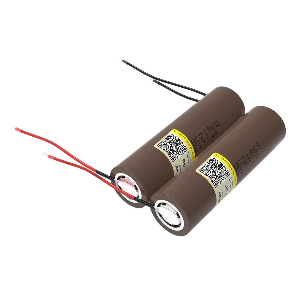LiitoKala nuevo HG2 18650 3000mAh batería recargable 3,7 V/3,6 V descarga 20A dedicado para baterías hg2 + Cable DIY