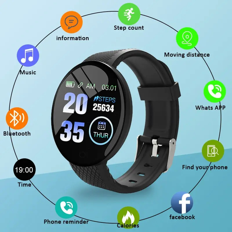 SH002 Smartwatch Circular Color Screen With Multiple Sports Modes Call Information Reminder Photo Taking Music Smart Bracelet