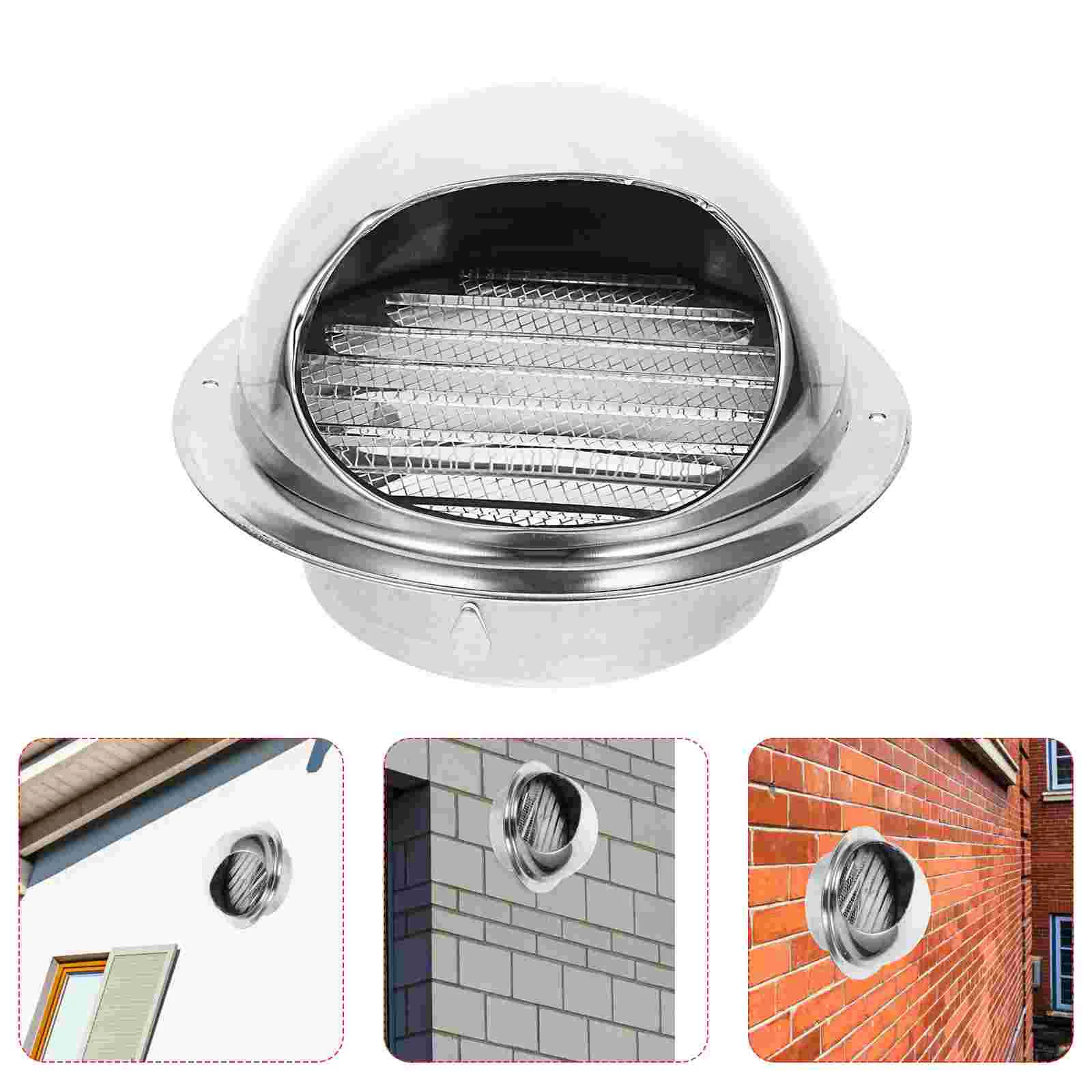 Stainless Steel Vent Microwave Kit Cover Dryer Wall Plate Outdoor Round Spherical