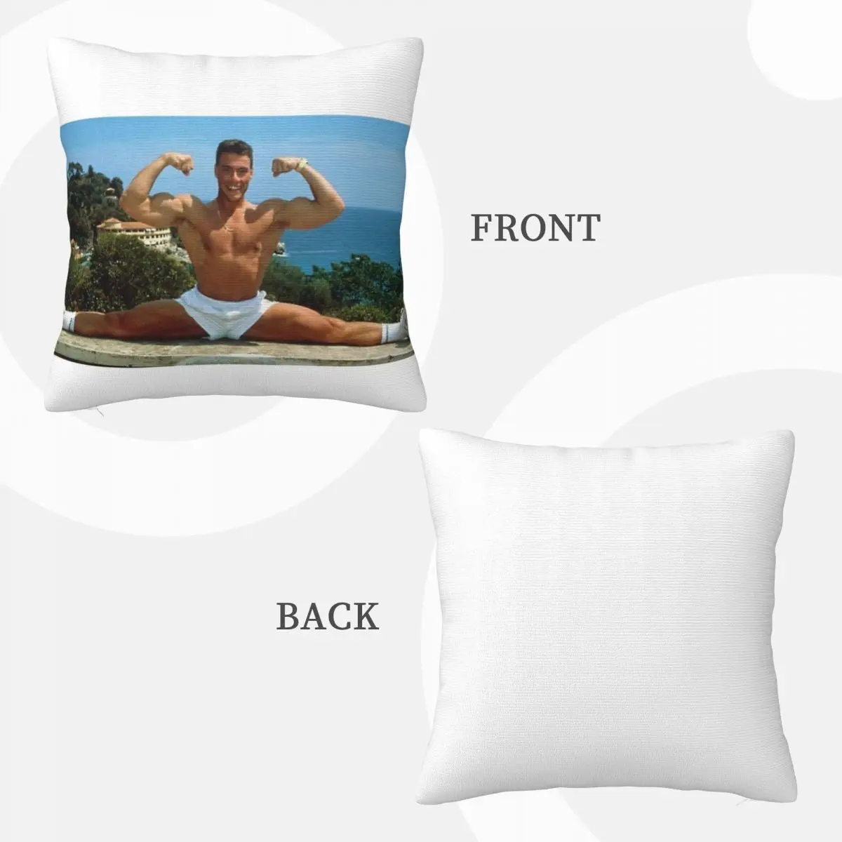 Jean Claude Van Damme Splits Pillow Decorative Cushion Room Decorating Items Pillow Case Pillow Cover