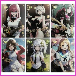 Anime Goddess Story Rare SP' refrying Flash Cards Gotoh Hitori Hatsune Miku Toys for boys carte da collezione regali di compleanno