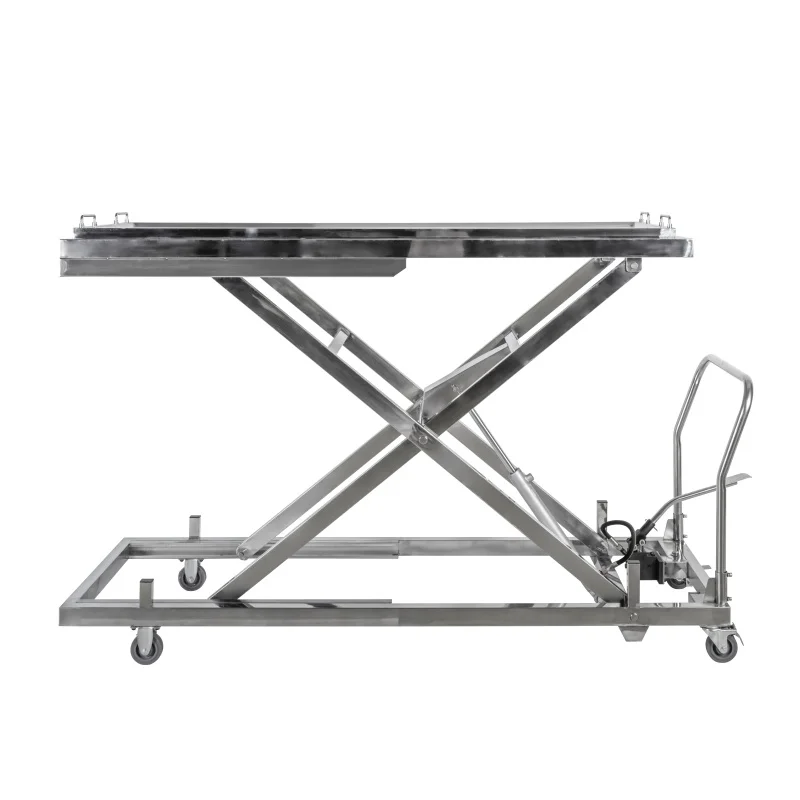 

Roundfin Funeral Supplies Dead Body Trolley Hydraulic Mortuary Trolley Corpses Lifting Trolley