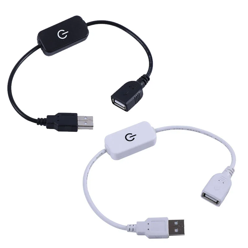 

1-5PCS USB Switch Cable With ON/OFF 5V Touch / Knob Dimmer Switch Cable Extension Toggle For USB Lamp USB Fan Power Supply Line