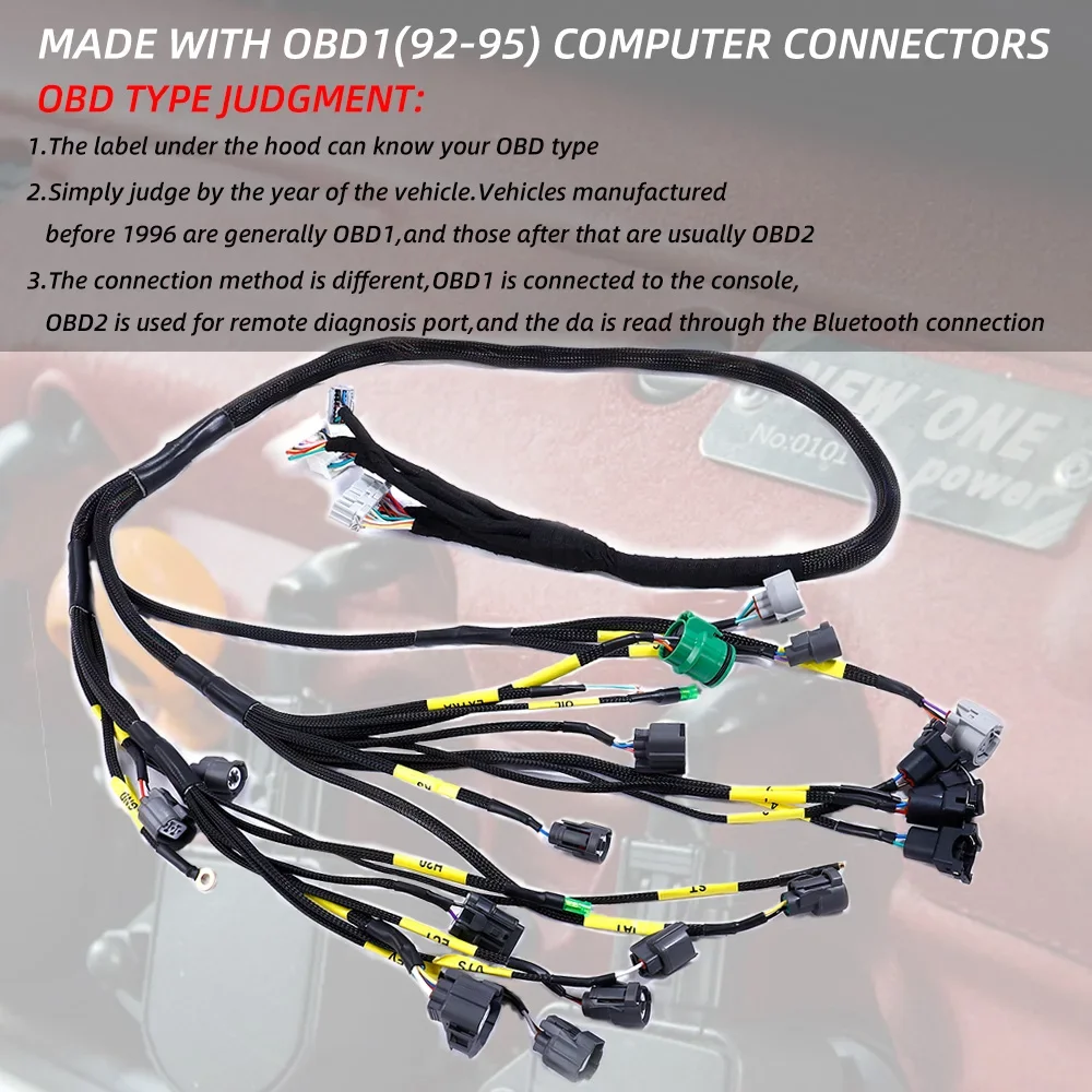 OBD1 B&D-series Tucked Engine Harness For Honda Civic Integra B16 B18 D16 CNCH-OBD1-1