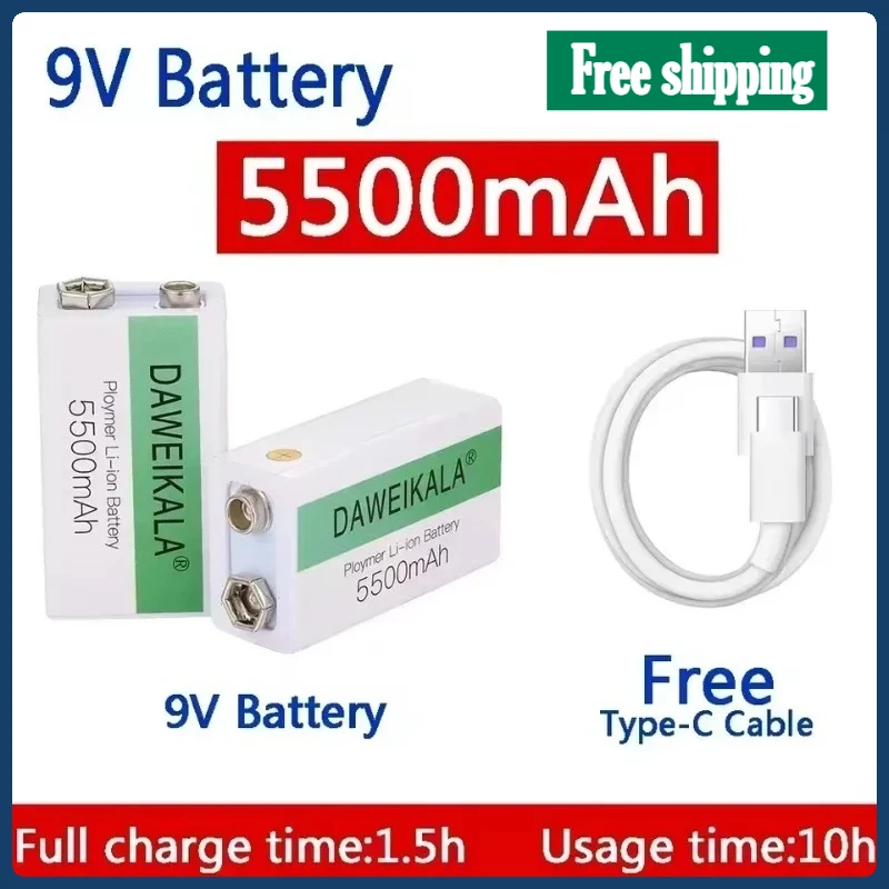 9V 5500Mah 9V Batte…
