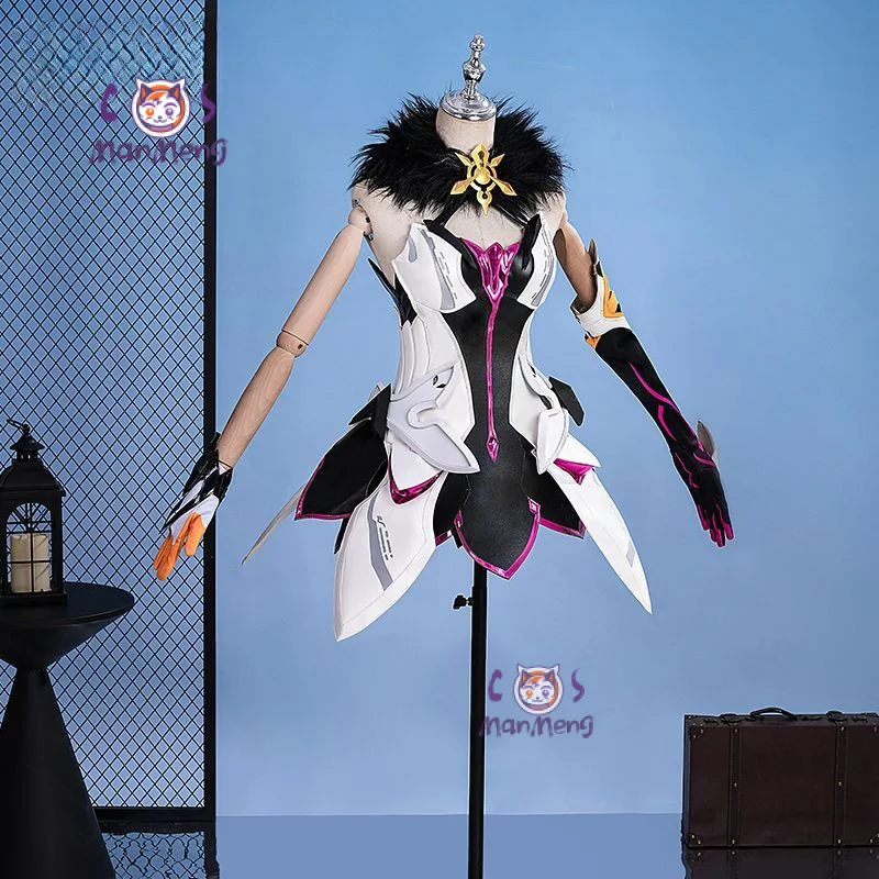 

Sirin Honkai Impact 3 Herrscher of the Void, костюм для косплея, платье с меховым воротником, перчатки, носки, комплект реквизита, сексуальная женская форма на Хэллоуин